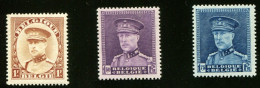 1931 BE Roi Albert I, Casquette, Cob 317 + 319 + 320 - 1931-1934 Kepi