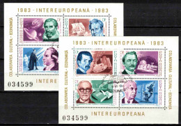 Roumanie 1983 Mi 3956-63 - Bl.193-4 (Yv BF 159-60), Obliteré - Usati