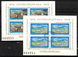 Roumanie 1979 Mi 3587-8 - Bl.137-8 (Yv 3148+PA 266 Les Feuillets), Obliteré - Oblitérés