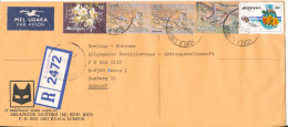 Malaysia Registered Cover Sent  Air Mail To Germany 16-10-1984 Topic Stamps Incl. TIGER - Malaysia (1964-...)