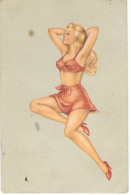 Illustration Non Signée - TOP PIN UP - Cachet De La Poste 1952 - Hedendaags (vanaf 1950)