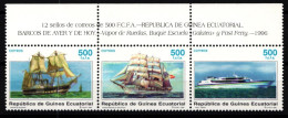 äquatorial Guinea 1826-1828 Postfrisch Dreierstreifen / Schifffahrt #JH994 - Guinée Equatoriale