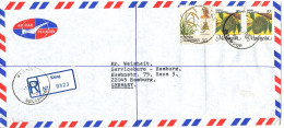 Malaysia Selangor Registered Air Mail Cover Sent To Germany Klang 5-4-1996 - Malaysia (1964-...)