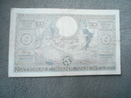 Ancien Billet De Banque Belgique 100 Francs 20 Belgas 1941 - Andere & Zonder Classificatie