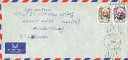 Iran Air Mail Cover Sent To Denmark 27-1-1985 Topic Stamps - Iran