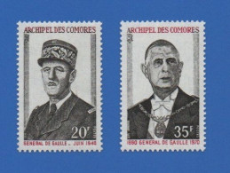 COMORES 77 + 78 NEUFS ** GÉNÉRAL DE GAULLE - Unused Stamps