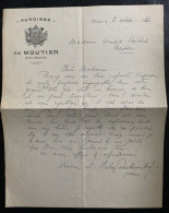 70083 - Lettre  De Deuil Paroisse De Moutier 2.10.1934 - Manuscripts