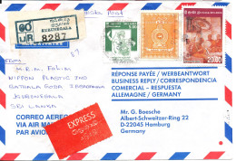 Sri Lanka Registered Air Mail Cover Sent To Germany 25-7-2000 - Sri Lanka (Ceylan) (1948-...)