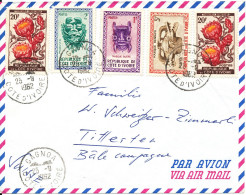 Ivory Coast Cover Sent To Switzerland Gagnoa 25-9-1962 Topic Stamps - Côte D'Ivoire (1960-...)