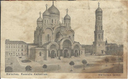 Warschau, Russische Kathedrale, Altersspuren, Gelaufen 1918 - Polonia