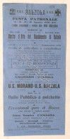 Calcio - Locandina Partita U.S. Morano - U.S. Balzola / Festa Patronale 1936 - Altri & Non Classificati
