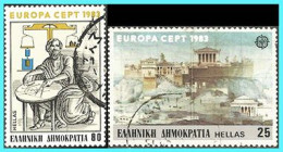 GREECE -GRECE - HELLAS 1983:  Europa CEPTcomplet Set Used - Usados
