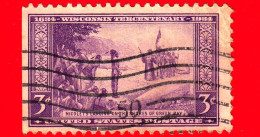 USA - STATI UNITI - Usato - 1934 - 3° Centenario Del Wisconsin - Nicolet's Landing - 3 - Used Stamps