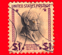 USA - STATI UNITI - Usato - 1938 - Woodrow Wilson (1856-1924), 28° Presidente Degli Stati Uniti - 1 - Used Stamps