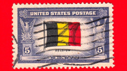 USA - STATI UNITI - Usato - 1943 - Paesi Invasi - Bandiera Del Belgio - 5 - Used Stamps