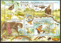 Czech Republic 2008 MiNr. (Block 30) Tschechische Republik UNESCO Birds Mammals Insects Frogs S\sh   MNH** 5.00 € - UNESCO