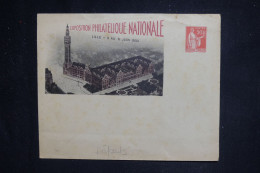 FRANCE - Entier Postal Type Paix De L'Exposition Philatélique De Lille En 1933, Non Circulé - Défauts - L 150665 - Standard Covers & Stamped On Demand (before 1995)
