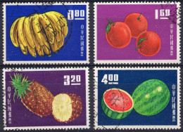 TAIWAN (= Formosa) :1964: Y.478-81 : Fruits Divers.  Gestempeld / Oblitéré / Cancelled. - Gebraucht