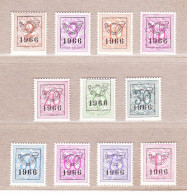 1966 Nr PRE769-79** Zonder Scharnier.Heraldieke Leeuw (59).Opdruk 1966.OBP 7,5 Euro. - Typografisch 1951-80 (Cijfer Op Leeuw)