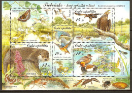 Czech Republic 2008 MiNr. (Block 30) Tschechische Republik UNESCO Birds Mammals Insects Frogs S\sh   MNH** 5.00 € - Other & Unclassified