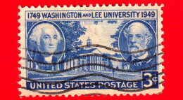 USA - STATI UNITI - Usato - 1949 - George Washington, Robert E. Lee E L'edificio Dell'Università - 3 - Gebruikt