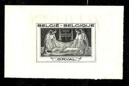 ORVAL: épreuve Du Baron De Stalins -  N° 4407 Catalogue STES  + Certificat Michaux  - RRR - ( 105 Mm X 65 Mm) - Prove E Ristampe
