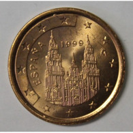 ESPAGNE - 5 CENT 1999 - COMPOSTELLE - SUPERBE A FLEUR DE COIN - Espagne