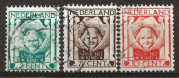 PAYS-BAS: Obl., N° YT 159 à 161, Série, TB - Used Stamps