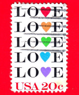 USA - STATI UNITI - Usato - 1984 - Love - 1984 Series - Amore - Cuori - 20 - Gebraucht