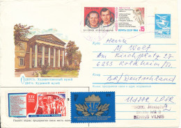 USSR (Latvia) Uprated Postal Stationery Cover Sent To Germany 1986 Topic Stamps - Lettres & Documents