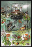 Czech Republic 2009 MiNr. (Block 38) Tschechische Republik UNESCO Birds Owls Mammals Butterflies S\sh   MNH** 5.00 € - UNESCO