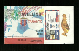 Biglietto Di Ingresso - Partita Lega Calcio Avellino - Taranto 2001-2002 - Altri & Non Classificati