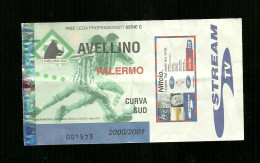 Biglietto Di Ingresso - Partita Lega Calcio Avellino - Palermo 2000-2001 - Altri & Non Classificati