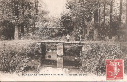 FONTENAY-TRESIGNY (77) Moulin Du Pont En 1909 (Chasseur Ou Garde-Chasse) - Fontenay Tresigny
