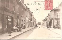 GUEUGNON (71) Grande Rue En 1905 (Belle Animation) - Gueugnon