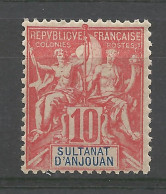 ANJOUAN N° 14 NEUF** LUXE SANS CHARNIERE / Hingeless / MNH - Nuovi