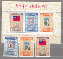 TAIWAN FORMOSA 1978 100 Anniv. China Stamp On Stamp MNH (**) Mi 1227-1229 Bl 20 #31347 - Nuovi