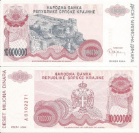 Knin 10.000.000 Dinara 1994. UNC P-R34a - Croatie