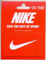 Nike, U.S.A,. Gift Card For Collection On Its Backer, No Value, # Nike10a - Gift Cards