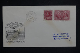 CANADA - Enveloppe 1er Vol Sturgeon Landing / The Pas En 1937 - L 150696 - Lettres & Documents