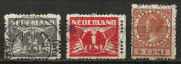 PAYS-BAS: Obl., N° YT 165a, 166a Et 173a, Tous (B), TB - Used Stamps