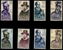 España 1964 Edifil 1622/9 Sellos ** Forjadores De America Diego De Almagro, Francisco De Toledo, Toribio De Mogrovejo, - Neufs