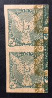 1918  Czechoslovakia - Newspaper Stamps Falcon In Flight - Variety, Double Color Printing - Unused ( Mint Hinged ) - Nuevos