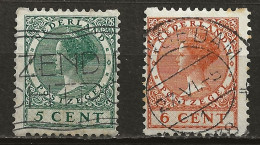 PAYS-BAS: Obl., N° YT 172a Et 173a, Tous (C), TB - Used Stamps