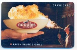 Noodle's, U.S.A.,  Carte Cadeau Pour Collection, Sans Valeur, # Noodles-2 - Cartes De Fidélité Et Cadeau
