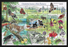 Czech Republic 2011 MiNr. (Block 46) Tschechische Republik UNESCO Birds Butterflies Flowers Mammals  S\sh   MNH** 6.00 € - UNESCO