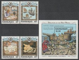 BAHAMAS - N°681/4+BLOC N°54 ** (1989) Christophe Colomb - Bahamas (1973-...)