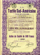 La TEXTILE SUD-AMÉRICAINE - Textiel