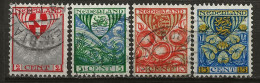 PAYS-BAS: Obl., N° YT 186 à 189, Série, Le N° 186 Aminci, TB - Used Stamps