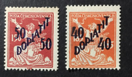 1920 /27  Czechoslovakia - Postage Due Stamps Overprint DOPLATIT - Unused - Unused Stamps